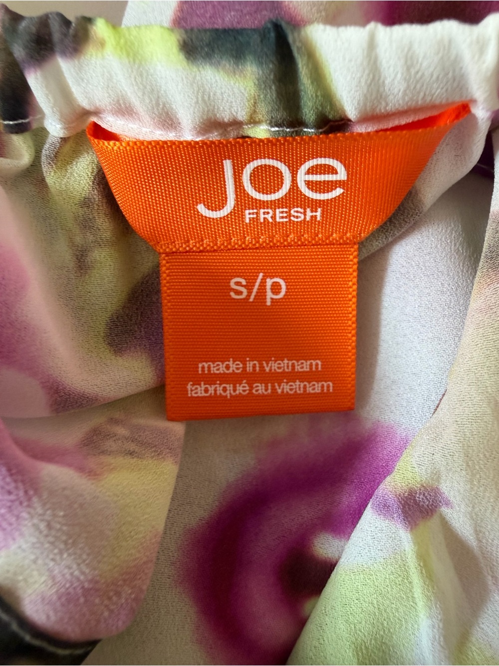 Joe Fresh Floral Pink & Green Abstract Sleeveless Top Small - Picture 4 of 6
